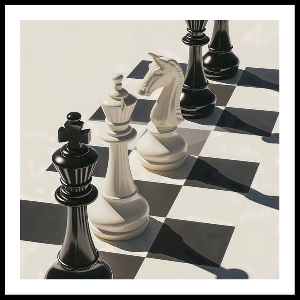Plakat 50x50cm Szach i Mat zdjęcie 3