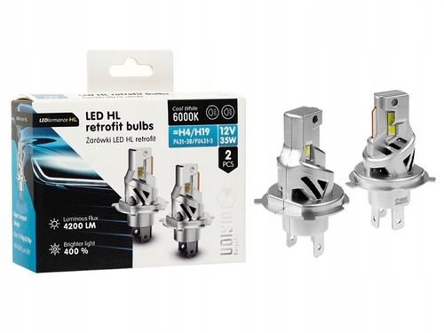 Żarówki VISION LED retrofit H4 12V 35W 4200 lm 6000K, CANBUS, 2 szt. na Arena.pl