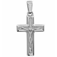 SREBRNY KRZYŻ Z JEZUSEM CHRYSTUSEM PRÓBA SREBRA 925