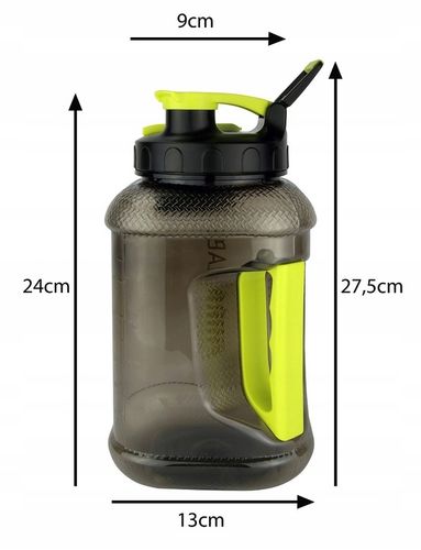 WATER JUG NA WODĘ BIDON BUTELKA Z MIARKĄ 1,89l WBUDOWANY POJEMNIK hiro na Arena.pl