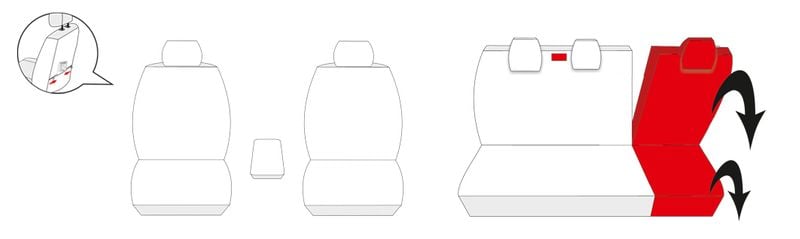 Toyota Auris 2007-2013 Pokrowce dopasowane na miarę zdjęcie 6