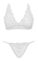 ouno sexy lingerie set 2 parts l/xl white