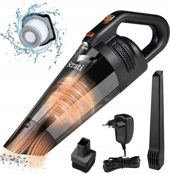 MAŁY ODKURZACZ RĘCZNY AKUMULATOROWY BEZPRZEWODOWY OŚWIETLENIE LED zdjęcie 1