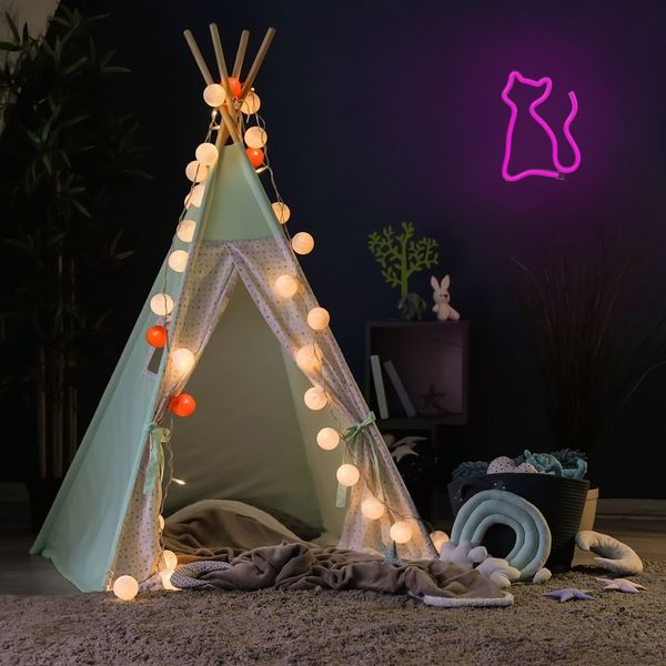 Neon LED KOT różowy Bat + USB FLNE04 Forever Light zdjęcie 7