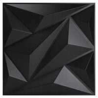 PANELE ŚCIENNE LAMELE PLASTIKOWE PVC 30x30CM CZARNE WODOODPORNE 20 SZT