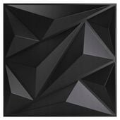 PANELE ŚCIENNE LAMELE PLASTIKOWE PVC 30x30CM CZARNE WODOODPORNE 20 SZT