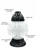 Znicz Glamour Kula Mała Czarny Połysk