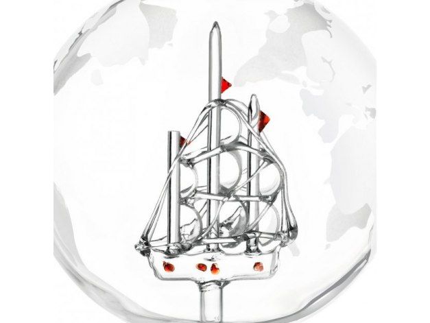 Karafka do whisky globus statek stojak premium zdjęcie 5