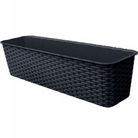 Korytko na balkon doniczka rattanowa skrzynka na kwiatki bratki pelargonie