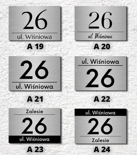 TABLICZKA TABLICA ADRESOWA NUMER DOMU ALUMINIOWA NAZWA NR ULICY ADRES 30X20 na Arena.pl