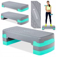 STEP do ćwiczeń fitness AEROBIKU 3 stopnie SAPPHIRE SG-048 modułowy