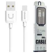 usams kabel u-turn lightning 1mbiały/white 2a ipusbxd02 (us-sj097)
