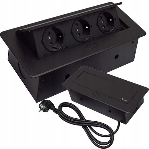 GNIAZDO POTRÓJNE CHOWANE W BLAT NABLATOWE GNIAZDKO na Arena.pl