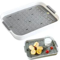 Taca kuchenna dwuwarstwowa z odpływem na naczynia warzywa owoce