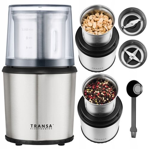 Młynek elektryczny i ROZDRABNIACZ do ziaren kawy ziół orzechów 2w1 na Arena.pl