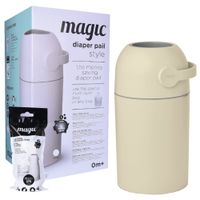 Kosz na zużyte pieluchy Magic Majestic beżowy (na 25 pieluch) + worki