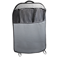 Osłona Na Tył Fotela Mata Ochronna Szara Eko Skóra Organizer Kopaczka