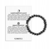 Bransoletka Binthe Męska - Kamień Księżycowy Łaciaty, Hematyt Grafitowy