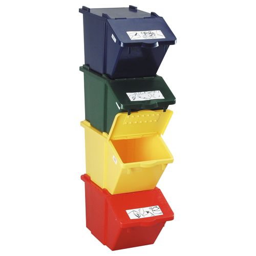 Pojemnik do sortowania odpadów piętrowy - niebieski 45L na Arena.pl