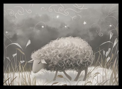 Plakat 35x25cm Bujna Owca na Arena.pl