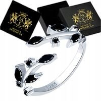 Pierścionek Srebrny pr. 925 z Cyrkoniami Regulowany Uniwersalny Rozmiar