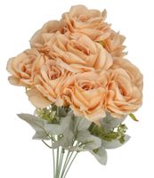 SZTUCZNE KWIATY ROŚLINY RÓŻA RÓŻE BUKIET GĘSTY XXL 50CM