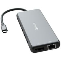 verbatim adapter hub usb-c - 2xhdmi/dp/  eternet/6xusb-a/jack