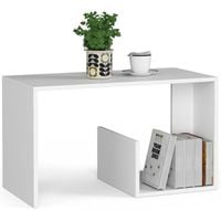 Ława kawowa, stolik, OSKAR, 80x40x45 cm, biel, mat | TYLETEGOTU