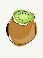 Plakat 60x80cm  Nowoczesny Owoce I Kiwi I Pop Art Vintage
