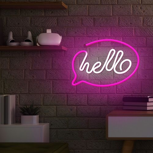 Neon LED HELLO róż biały Bat + USB FLNE15 Forever Light na Arena.pl