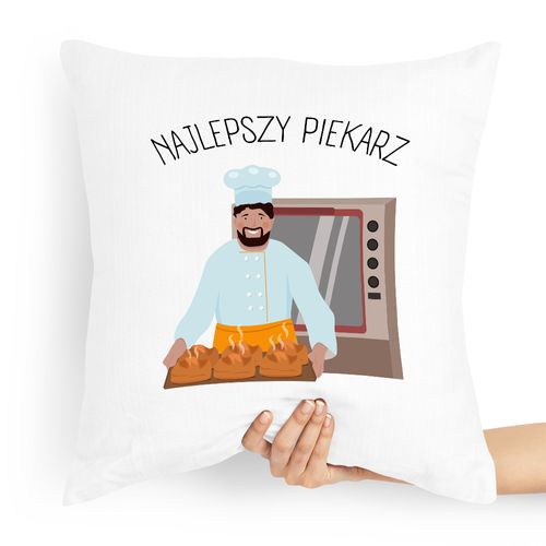 Poduszka Prezent Dla Piekarza Najlepszy Piekarz Z Nadrukiem Ze Zdjęciem na Arena.pl