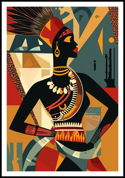 Plakat 67,5x100cm Afrykańska Mozaika zdjęcie 3