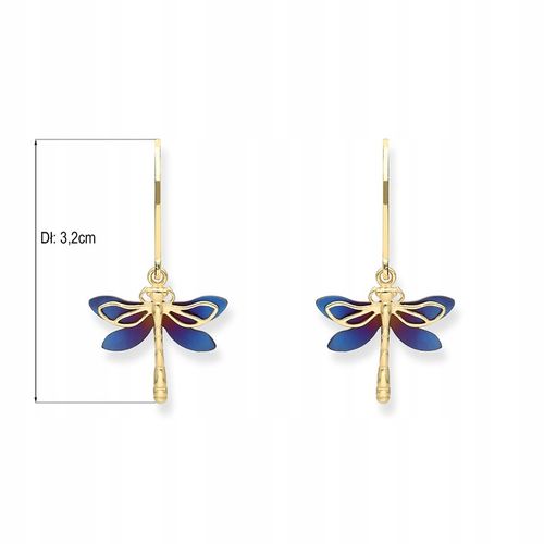 KOLCZYKI WAŻKI SREBRO POZŁACANE Z TYTANEM na Arena.pl