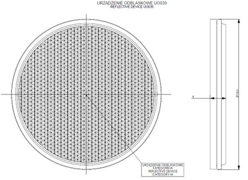 Odblask przylepny okrągły 75mm pomarańcz (UO039) na Arena.pl
