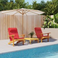 Poduszki na krzesła Adirondack, 2 szt, czerwone, tkanina Oxford