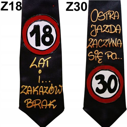 PREZENT NA URODZINY KRAWAT 18 30 40 50 60 70 na Arena.pl