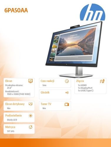 Monitor E24d G4 FHD Advanced Docking 6PA50AA na Arena.pl