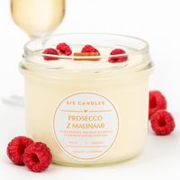 PROSECCO Z MALINAMI Zapachowa świeca sojowa Sis Candles drewniany knot