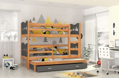 Łóżko MAX 3 olcha Kolor - Biel na Arena.pl