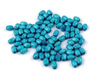 OLIWKI DREWNIANE NIEBIESKI LAZUROWY 5x8MM 50SZT