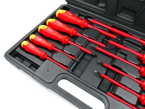 WKRĘTAKI ŚRUBOKRĘTY IZOLOWANE 12 SZT DLA ELEKTRYKA na Arena.pl