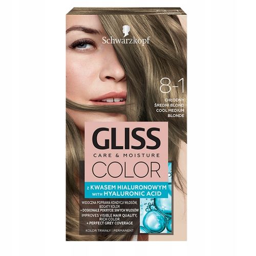 Gliss Color Farba Włosów 8-1 Chłodny Średni Blond na Arena.pl