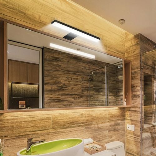 LAMPKA ŁAZIENKOWA NA SZAFKĘ LAMPA NAD LUSTRO LED CZARNY KINKIET na Arena.pl