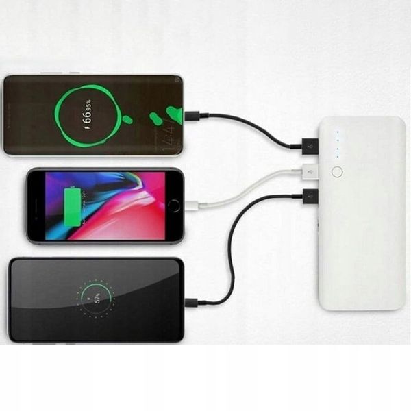 Powerbank 20 000 mAh 3xUSB czarny Z LATARKĄ LED zdjęcie 4