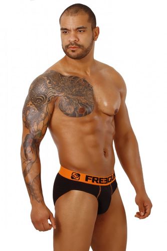 Slipy męskie FREEGUN Basic Black+Orange L na Arena.pl