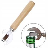 Klasyczny Otwieracz Konserw ViO TSG-549 do Puszek Butelek Drewnianą Rączką