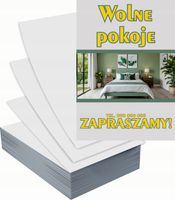Ulotki A5 reklamowe firmowe 100 szt projekt w cenie WOLNE POKOJE
