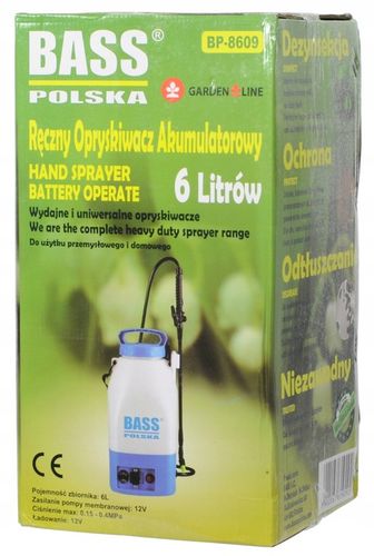 OPRYSKIWACZ AKUMULATOROWY ELEKTRYCZNY CIŚNIENIOWY ROZPYLACZ 6L BASS na Arena.pl