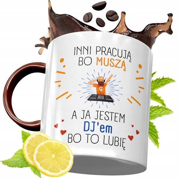 Kubek Bordowy Dla Dja Na Urodziny Prezent Z Nadrukiem Ze Zdjęciem zdjęcie 1