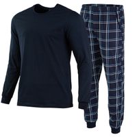 Piżama męska długa HEYO HPM014 granatowa XL